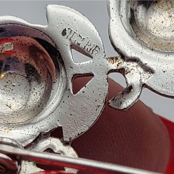 Vintage Sterling Silver  Marcasite Brooch Pin  and Earrings - Picture 7 of 7